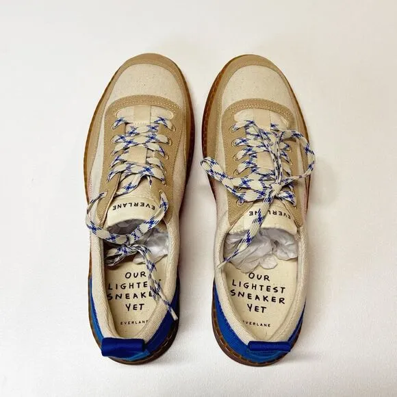 Everlane The Tread-Bare Sneaker Canvas Lapis Blue / Classic Red Men 11 Women 13