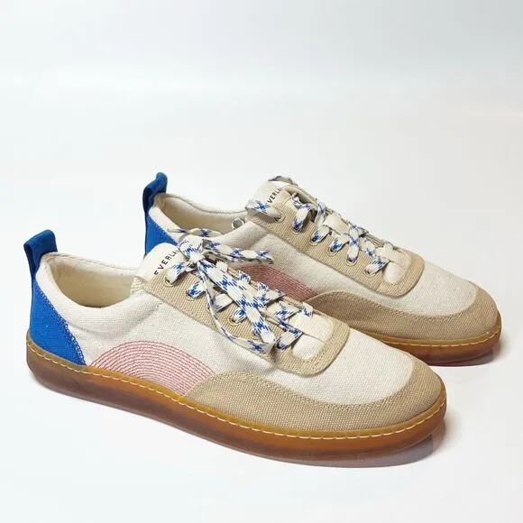Everlane The Tread-Bare Sneaker Canvas Lapis Blue / Classic Red Men 11 Women 13