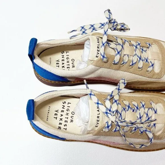 Everlane The Tread-Bare Sneaker Canvas Lapis Blue / Classic Red Men 11 Women 13