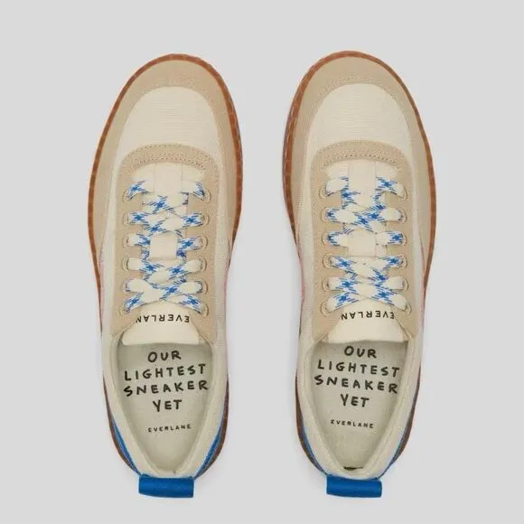 Everlane The Tread-Bare Sneaker Canvas Lapis Blue / Classic Red Men 11 Women 13