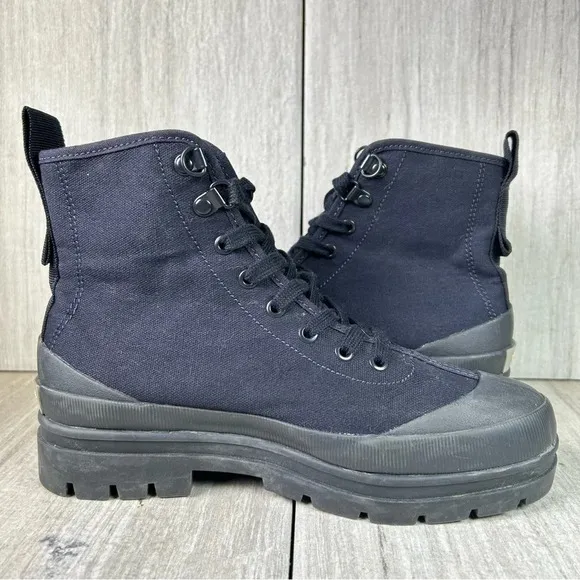 Everlane Utility Canvas Boots Combat Lace Up Platform Shoe Women's Size 6.5