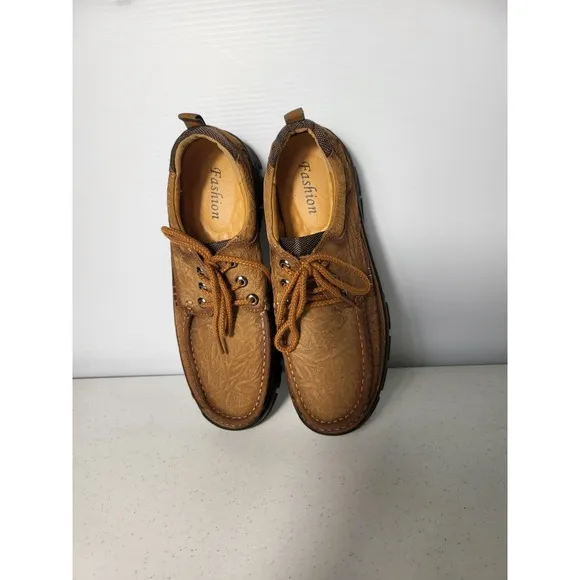 Fashion Men's Hiking Shoes Leather Sneakers Anti Slip Outdoor  Loafers