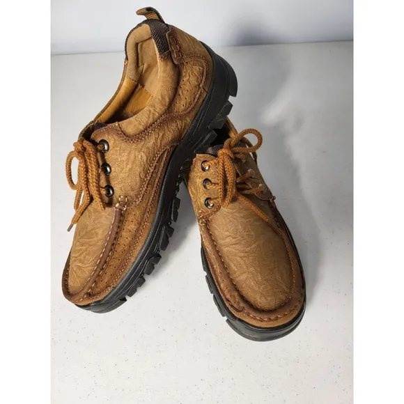 Fashion Men's Hiking Shoes Leather Sneakers Anti Slip Outdoor  Loafers