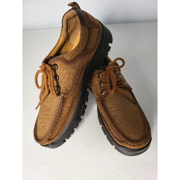 Fashion Men's Hiking Shoes Leather Sneakers Anti Slip Outdoor  Loafers