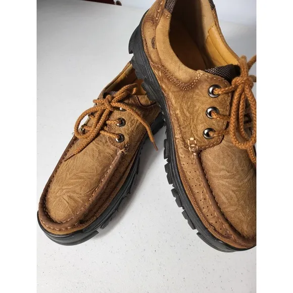 Fashion Men's Hiking Shoes Leather Sneakers Anti Slip Outdoor  Loafers