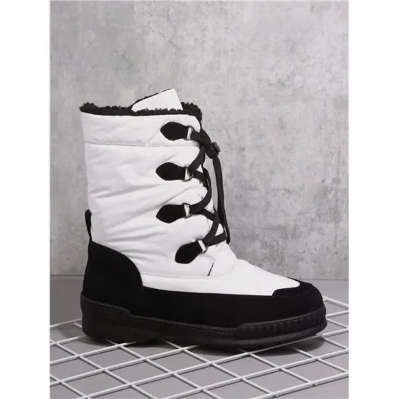 Faux Leather Lace-Up Lug Sole Boots