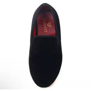 Ferucci Velvet Formal Wedding PartySpecial Occasion Black Tuxedo Loafers Sz. 5