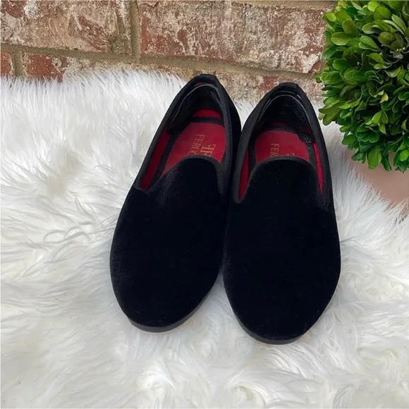 Ferucci Velvet Formal Wedding PartySpecial Occasion Black Tuxedo Loafers Sz. 5