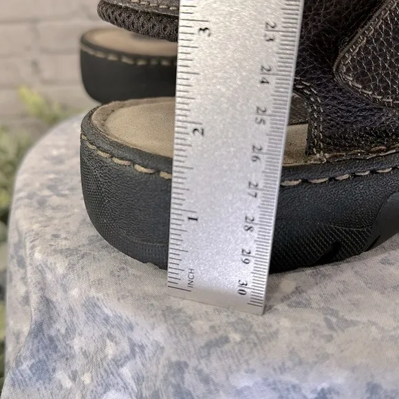 Field Gear “Cancun” Dark Brown Stitched Leather Open-Toe Sandals Mens 11M🤎EUC