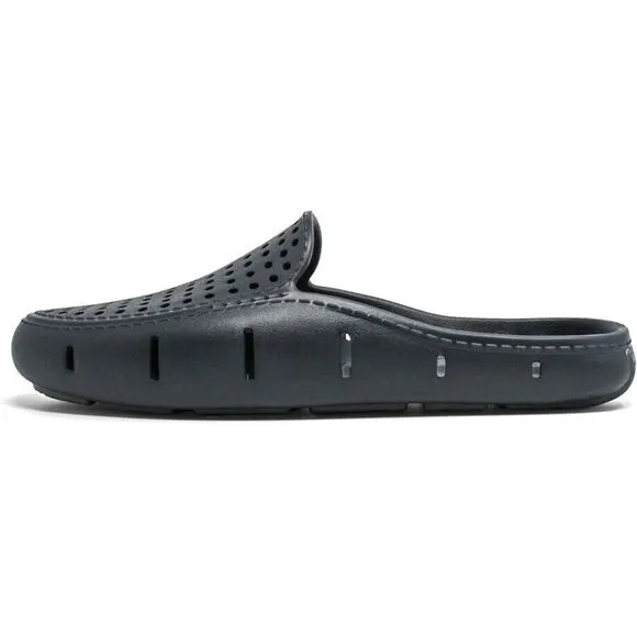 Floafers Sunset Slide Men's Black Asphalt Slip-On Comfort Loafer Sandals KHD250