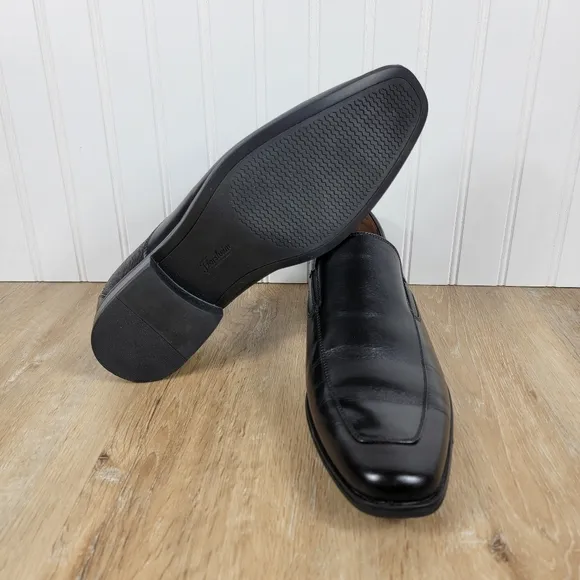 Florsheim Men's Jackson Moc Toe Black Leather Loafers