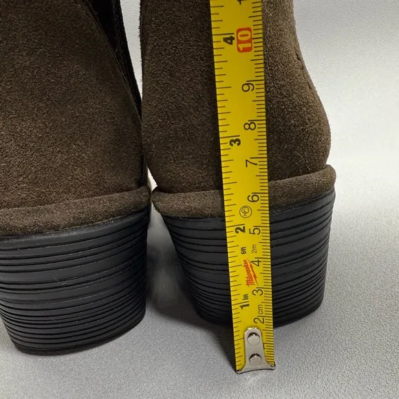 Fly London Olive Brown Suede Leather Lace-Up Combat Ankle Boots