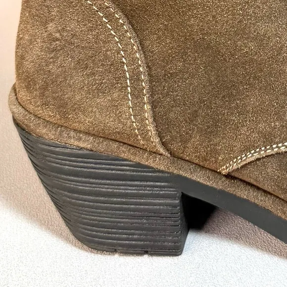 Fly London Olive Brown Suede Leather Lace-Up Combat Ankle Boots