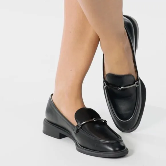 Franco Sarto Eda Bit Buckle Leather Loafers (WIDE)