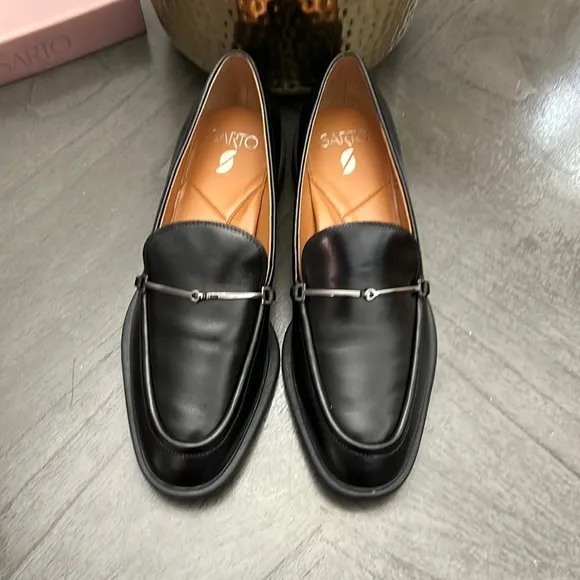 Franco Sarto Eda Bit Buckle Leather Loafers (WIDE)