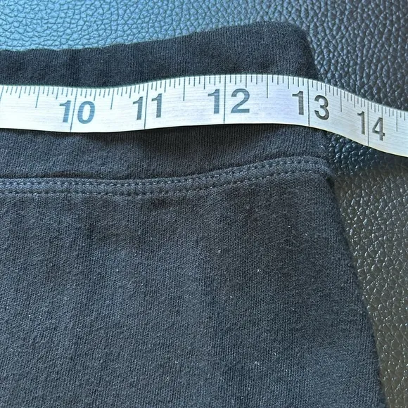FRANK and EILEEN Tee Lab Asymmetrical Skirt FLEECE Black Raw Hem Sz S