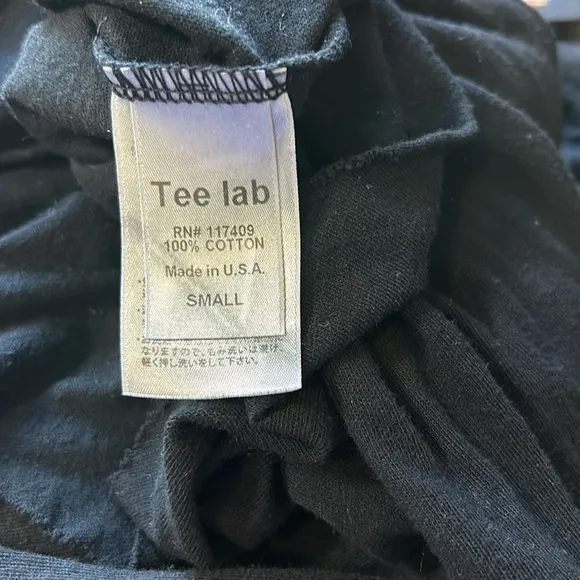 FRANK and EILEEN Tee Lab Asymmetrical Skirt FLEECE Black Raw Hem Sz S