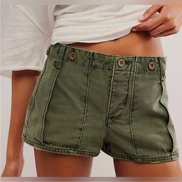 🆕FREE PEOPLE ALL YOURS GREEN MICRO SHORTS