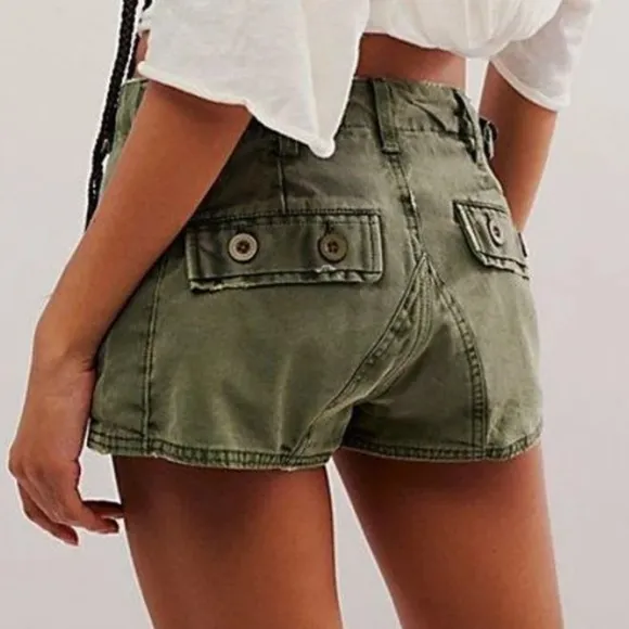 🆕FREE PEOPLE ALL YOURS GREEN MICRO SHORTS