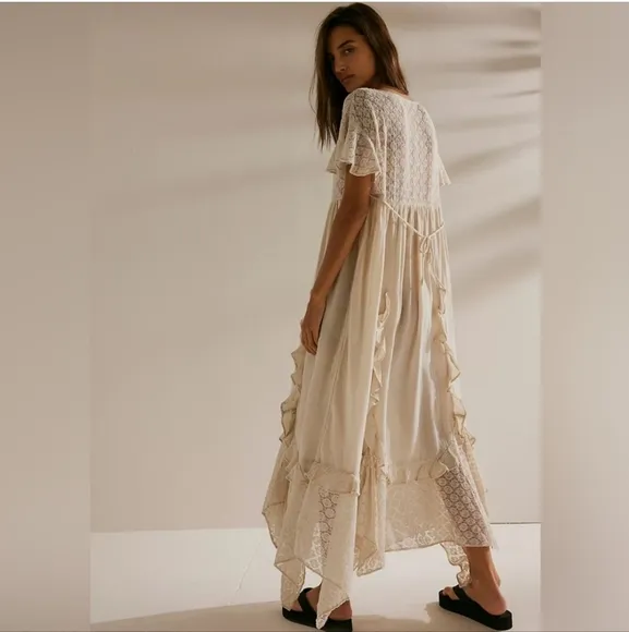 Free People Bring The Romance Midi Dress Size  M L  NEW