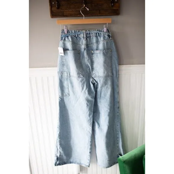 Free People CRVY Outlaw Wide-Leg Jeans Small NEW