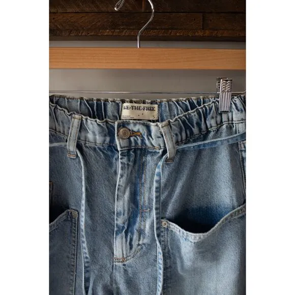 Free People CRVY Outlaw Wide-Leg Jeans Small NEW