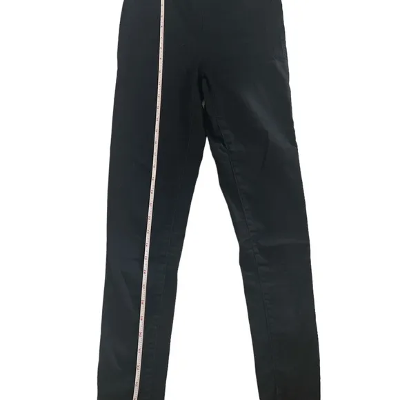 Free People Easy Goes It Jegging Black Raw Edge pull on jean denim leggings 24