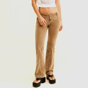 Free People Hit Back Slim Flare Pants - Neutral - size 10