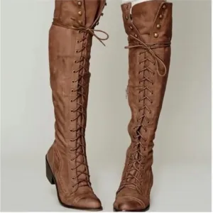 Free people Jeffrey Campbell leather Joe lace up Boots brown tan sz 8