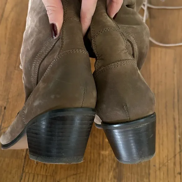 Free people Jeffrey Campbell leather Joe lace up Boots brown tan sz 8