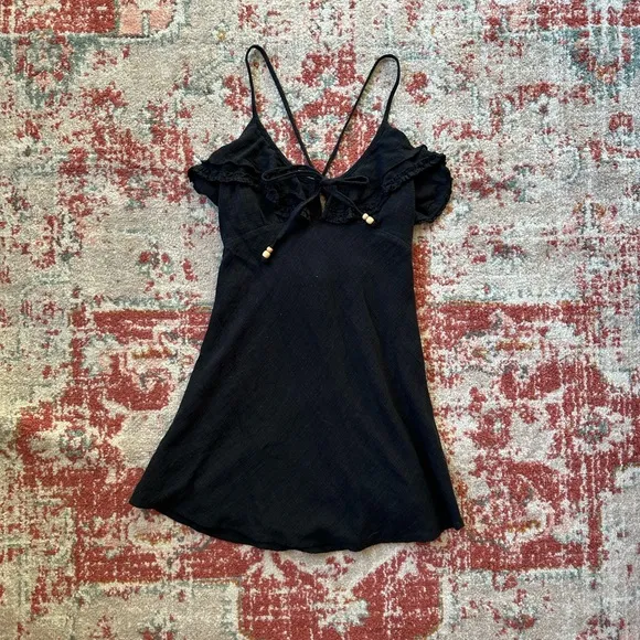 FREE PEOPLE LOVE FOREVER MINI DRESS‎ IN BLACK