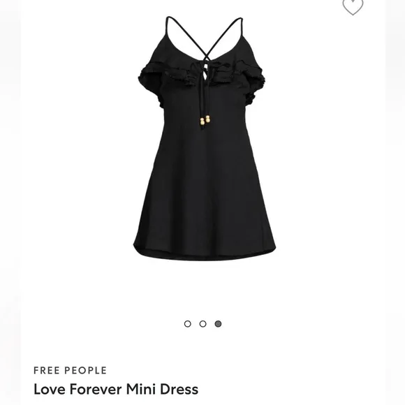 FREE PEOPLE LOVE FOREVER MINI DRESS‎ IN BLACK