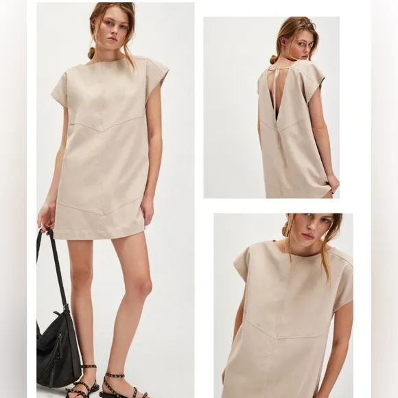 Free People Sawyer Mini Dress. Color Oat Molk