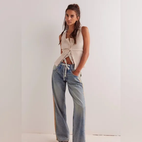 FREE PEOPLE We The Free Zambi Slouchy Jean 26 $228 Retail