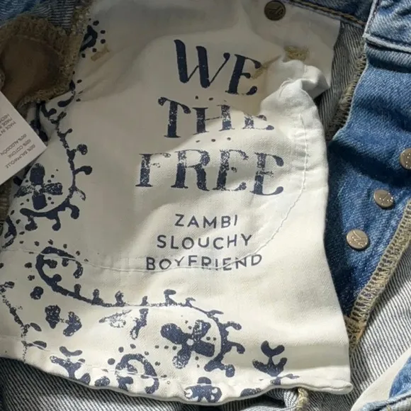 FREE PEOPLE We The Free Zambi Slouchy Jean 26 $228 Retail