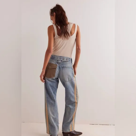 FREE PEOPLE We The Free Zambi Slouchy Jean 26 $228 Retail