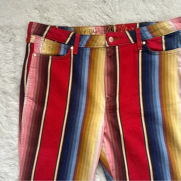 Free People Wrangler x Lainey Wilson Rodeo Flare Jeans Rodeo Ben Stripe 34 NWT