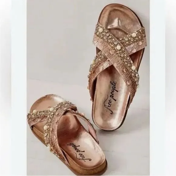 Free People Moon Child Embellished Sandals US 10