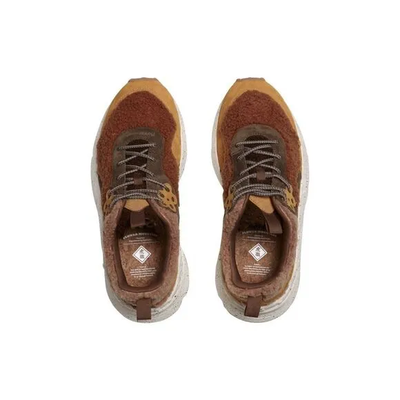 Free People x Flower Mountain Noa Shearling Sneakers Zucca Brown $240
