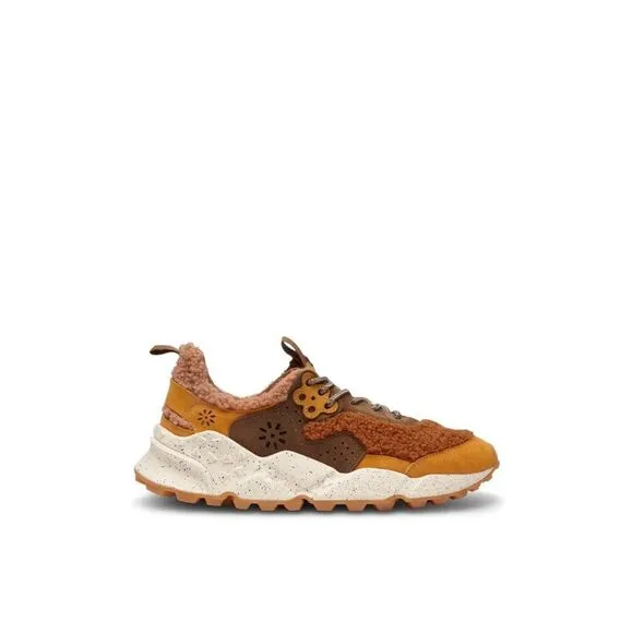 Free People x Flower Mountain Noa Shearling Sneakers Zucca Brown $240