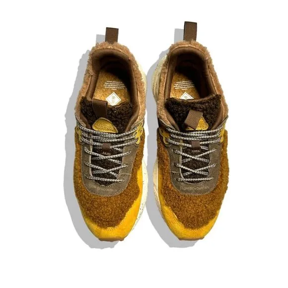 Free People x Flower Mountain Noa Shearling Sneakers Zucca Brown $240