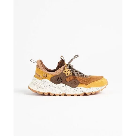 Free People x Flower Mountain Noa Shearling Sneakers Zucca Brown $240