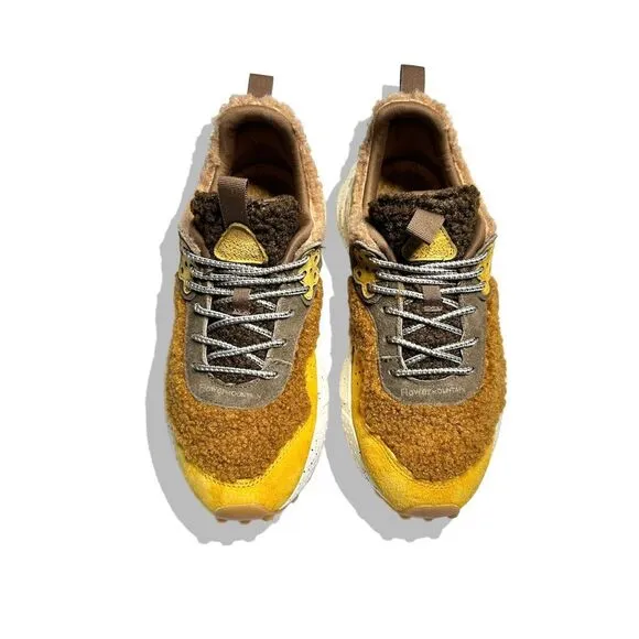 Free People x Flower Mountain Noa Shearling Sneakers Zucca Brown $240