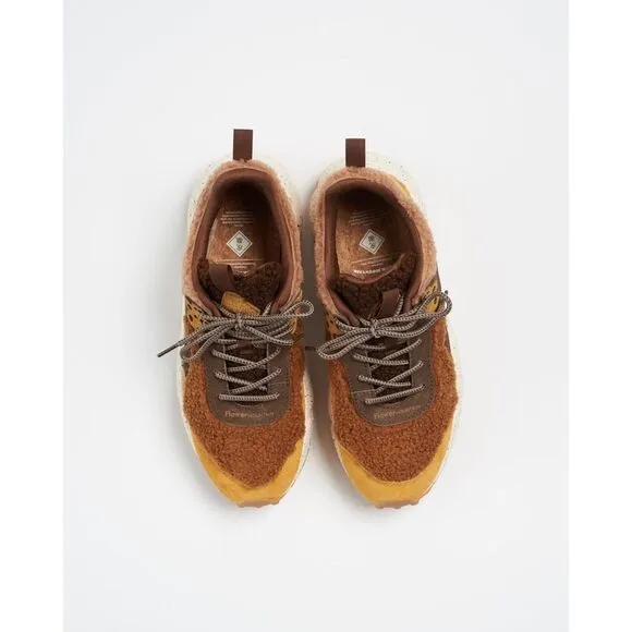 Free People x Flower Mountain Noa Shearling Sneakers Zucca Brown $240