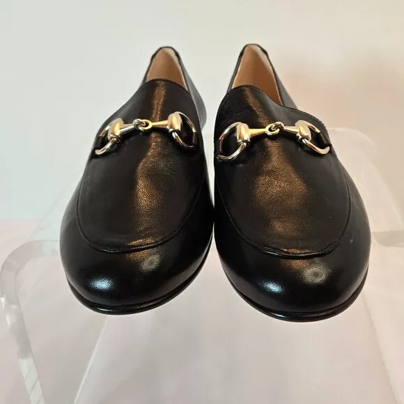 FRENCH SOLE/NY Women's Parigi Shiny Buckle Slip On Loafers Sz 7 Black