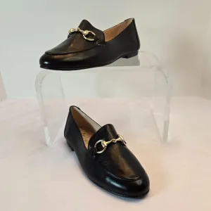 FRENCH SOLE/NY Women's Parigi Shiny Buckle Slip On Loafers Sz 7 Black