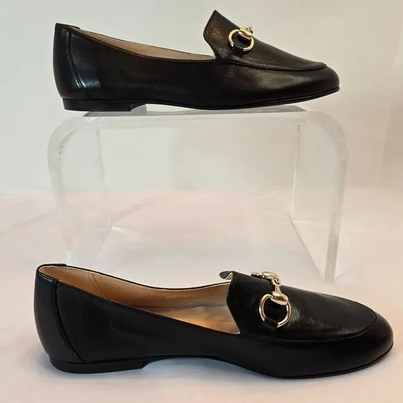 FRENCH SOLE/NY Women's Parigi Shiny Buckle Slip On Loafers Sz 7 Black