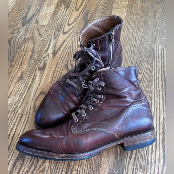 Frye Bowery lace up leather boots