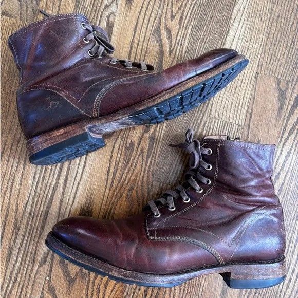 Frye Bowery lace up leather boots