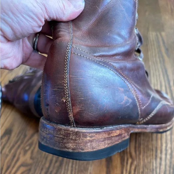 Frye Bowery lace up leather boots